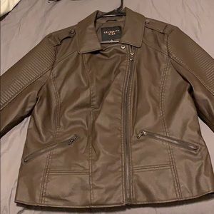 Celebrity Pink Faux Leather jacket